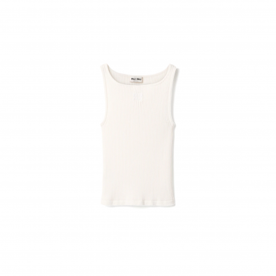 MIU MIU COTTON KNIT TOP MMV306